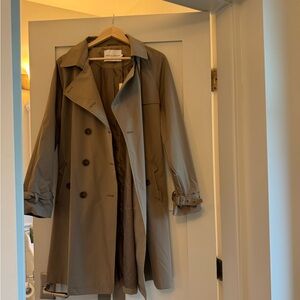 Classic Tan Double-Breasted Women's Trench Coat Rebecca Minkoff